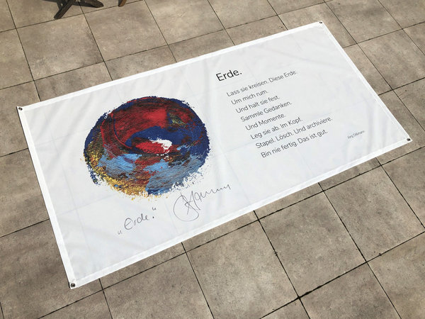 „Erde.“ | Original-Banner Grugapark Essen 2022